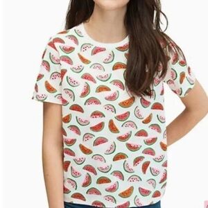 Kate Spade Watermelon Print Short Sleeve Cotton Casual Lounge Sleep T Shirt